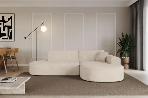 ALTDECOR Ecksofa MARI-L1 in L-Form - Beige - Ecksofa in L-Form für stilvolle Wohnzimmer, mit hochwertiger Polsterung für maximalen Komfort und langlebiger, stabiler Konstruktion – ideal für gemütliche Abende mit Familie und Freunden.