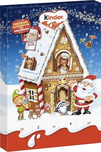 Ferrero Kinder Mini Mix Adventskalender - Schokoladenbonbons & Pralinen, köstliche Vollmilchschokolade in einem festlichen Adventskalender, perfekt für die Vorweihnachtszeit.