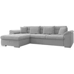 Mirjan24 Ecksofa Hellgrau, 5-Sitzer mit Schlaffunktion - Stylisches 5-Sitzer Ecksofa in Hellgrau mit ausziehbarer Schlaffunktion und Bettkasten – perfekt für dein Wohnzimmer!
