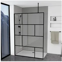 Marwell Walk-in-Dusche Bricks, 90 x 195 cm, inkl. Haltestange