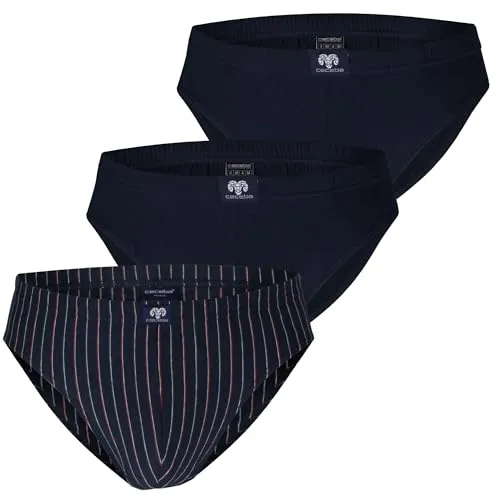 Ceceba Herren Sport 3er Pack Slip, Blau (Navy-red 2550), XX-Large (Herstellergröße: 8) (3erPack