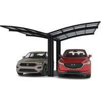 Ximax Alu Doppelcarport Portoforte Typ 60 Schwarz 543 x 495 cm Sonderfertigung