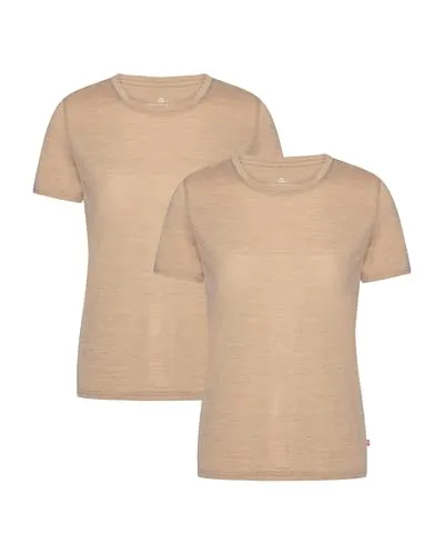 DANISH ENDURANCE 100% Merino Shirt Damen - T-Shirt für Damen aus 100% Merinowolle, ultraleicht und geruchsresistent – perfekt für Reisen und täglichen Komfort ohne Juckreiz.