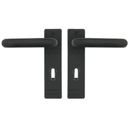 Drückergarnitur schwarz für Universal Türen mit Buntbarteinsatz