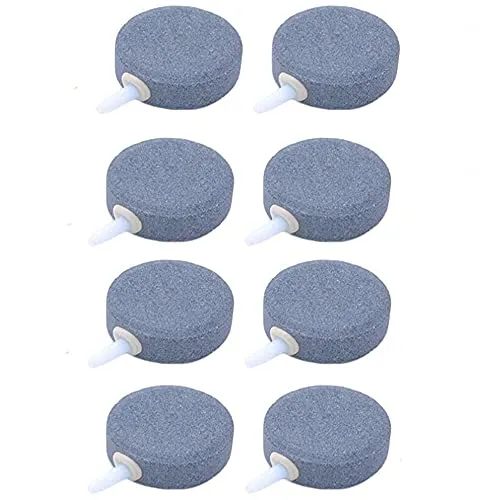 Stück Bubble Stein Aquarium,Air Stone Mineral Bubble Diffusor Airstones für Aquarium, Fish Tank Diffusor Sauerstoff rund 4 cmfür Aquarium Pumpe 8