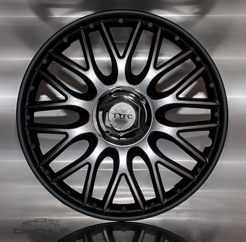 4x Radkappen 13 Zoll Orden Black Silver - Radkappen & Stahlfelgenringe, einfache Installation ohne Werkzeuge, passend für alle europäischen PKWs, verleiht Ihrem Fahrzeug einen sportlichen Look.