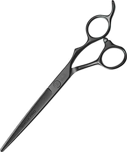 Olivia Garden SilkCut PRO Matt Black Haarschneideschere 6,5'' - Haarschneider mit PRO Technologie für Komfort und Leistung. Handgeschliffene Klingen aus hochwertigem Stahl und kugelgelagertes Gelenk für Leichtgängigkeit. Ergonomisches Design schont die Hände.