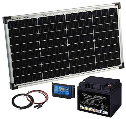 Revolt 60-Watt-Solarpanel mit PWM-Laderegler - Insel Solaranlage mit 480 Wh und 30 A, ideal für autarke Stromversorgung und umweltfreundliche Energieerzeugung.