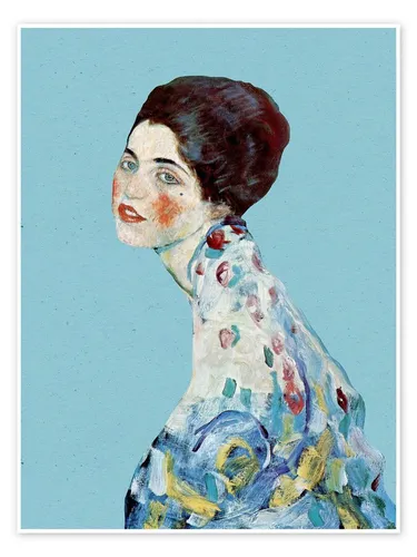 Produktbild Posterlounge Wandbild Porträt einer Dame, Gustav Klimt, erhältlich als Poster, Leinwandbild, Wandsticker oder Acrylglasbild