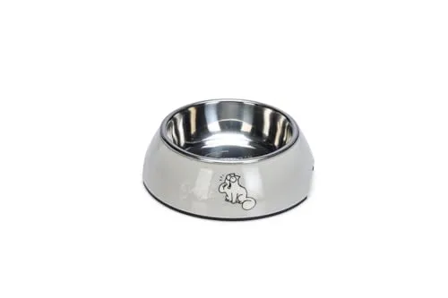 Simons Cat Napf - Katzennapf aus Kunststoff, hellgrau, 160 ml Fassungsvermögen, leicht zu reinigen und in drei Designs erhältlich