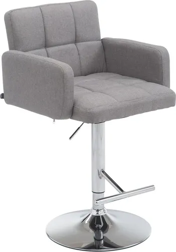 DELUKE Barhocker SUTUN Stoff Grau