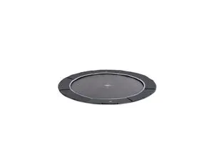 EXIT Trampolin Dynamic Ground Level Sports Ø 366 cm schwarz - Trampoline für erfahrene Springer, stilvolles Design mit mattschwarzem Finish, ideal für hohe Sprünge und Tricks, integriert sich perfekt in Ihren Garten.