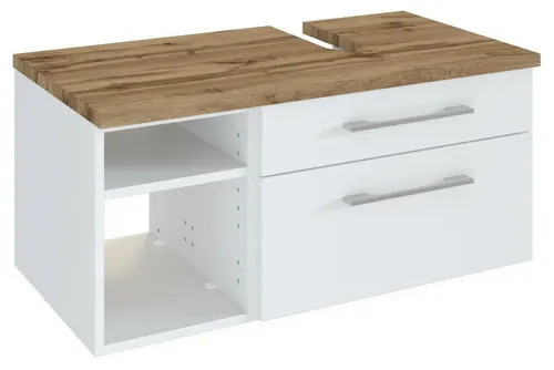 Held Möbel Unterbeckenschrank Davos 90 cm - Modern und Praktisch - Badezimmerschränke, eleganter Unterbeckenschrank in modernem Design, optimal für mehr Stauraum im Bad und aus hochwertigem MDF gefertigt.
