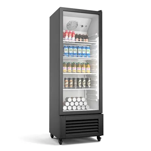 Klarstein GrandCooler 270L Getränkekühlschrank - Getränkekühlschrank mit 270L Kapazität, 4 verstellbaren Regalen und stylischer LED-Beleuchtung, ideal für Cafés und Bars, energieeffizient mit Klasse B.