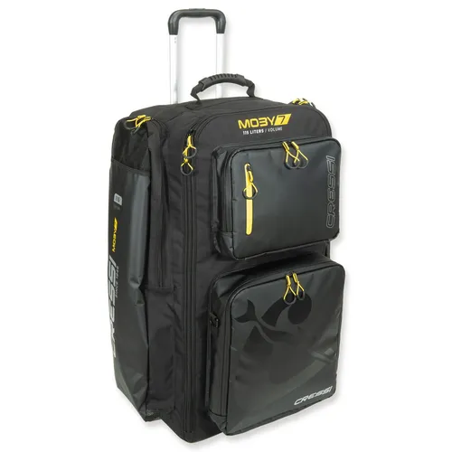 CRESSI Trolley Bag Black/Yellow 115 L Moby 7 in gelb von Cressi