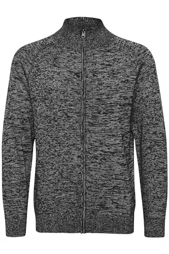 Blend BHDaniri Herren Strickjacke - Strickjacke für Herren aus nachhaltiger Baumwolle, ideal für Freizeit und Büro, mit hochabschließendem Kragen und verdecktem Reißverschluss für optimalen Tragekomfort.