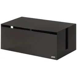Yamazaki 2708 WEB Kabelbox, dunkelbraun - Kabelrinnen, minimalistisches Design aus robustem PC-ABS Harz, schützt vor Staub und Kabelsalat. Ideal für ein aufgeräumtes Zuhause, Maße: 40 x 15,5 x 14,5 cm.