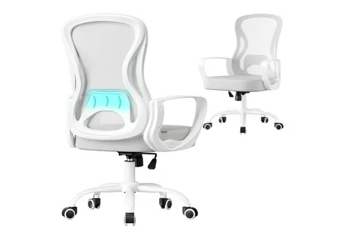 SONGMICS Bürostuhl ergonomisch, Drehstuhl mit Netzgewebe, Schreibtischstuhl mit Lendenstütze