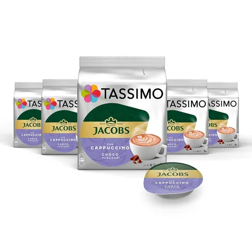 Tassimo Kapseln Jacobs Cappuccino Choco, 5 x 8 Pads, 40 Kaffeekapseln, 1 kg