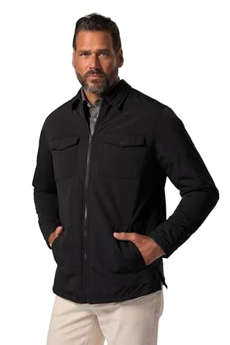 JP 1880 Herren Übergrößen Jacke mit Hemdkragen und Pattentaschen - Stilvolle Jacke für große Größen L-8XL, ausgestattet mit praktischen Pattentaschen und einem klassischen Hemdkragen, ideal für den modischen Alltag.