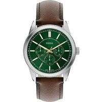 FOSSIL Herren Analog Quarz Uhr FS6137 - Elegante Armbanduhr mit 42 mm Gehäuse, kratzfestem Mineralglas und braunem Echtlederarmband, wasserdicht bis 50 m - ideal für den Alltag und besondere Anlässe.
