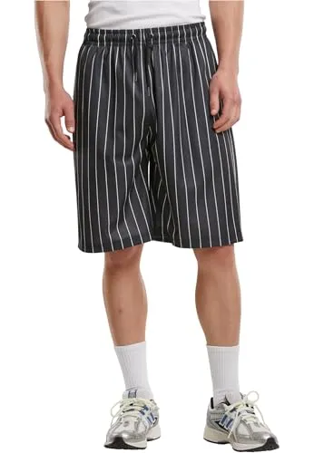Urban Classics Herren Shorts Pinstripe Trackshorts, Nadelstreifen-Trainingsshorts mit Kordelzug für Herren, Größen S - 5XL