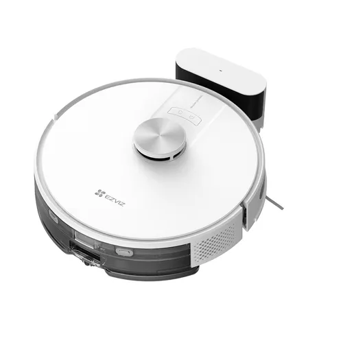 EZVIZ RE4 Saugroboter mit Wischfunktion - Staubsaugerroboter mit 4000 Pa Saugkraft, kabellos und ideal für alle Böden. Inklusive Wischfunktion und Smart Home Kompatibilität für ein müheloses Reinigungserlebnis.