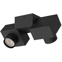 Lumicom CROSS Deckenleuchte - Rechteckig, Schwarz, Metall - Moderne Deckenleuchte für Innenräume, anpassbar und vielseitig einsetzbar. Hergestellt aus robustem Metall, mit GU10-Glühbirnenaufsatz und 80% austauschbaren Komponenten.