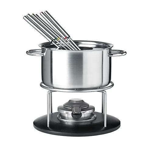 Spring 2626516020 Basic Fondue-Garnitur, Edelstahl, silber, 28 x 28,4 x 29,4 cm