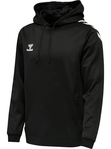Hummel Core Xk Poly Sweat Hoodie - schwarz - Sweatshirt mit Kapuze, atmungsaktiv und feuchtigkeitsableitend, ideal für intensives Training und Freizeit. Komfortable Passform und praktische Kängurutaschen.