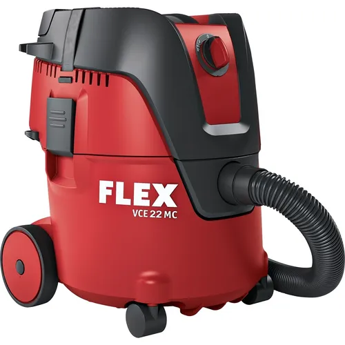Flex Akku-Sicherheitssauger 18V VCE 22 M MC 2x18.0 - Nass- & Trockensauger mit kabellosem Betrieb, manuelle Filterreinigung und 21 L Kapazität – ideal für professionelle Anwendungen und maximale Flexibilität.