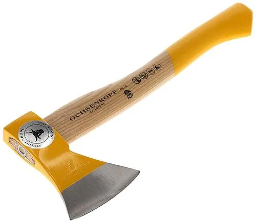OCHSENKOPF Forstbeil - Robustes Eschenholz, 36 cm, 0,9 kg, ideal zum Spalten von Holz und für Gartenarbeiten, polierte Schneide für bessere Schnitthaltigkeit