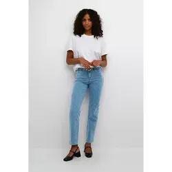 Kaffe Jeans - Regular Fit in Hellblau - Größe 40 - Stylische High Waist Jeans im Regular Fit, ideal für einen lässigen Look mit 5-Pocket-Design und bequemem Tragegefühl.