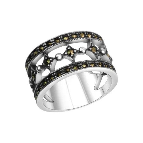 Zeeme Gemstones Ring Silber 925 oxidiert in schwarz von ZEEme