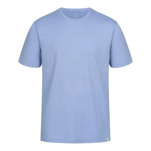 TOM FYFE Premium Merino T-Shirt Regular Fit Steel Blue - Komfortables Unisex T-Shirt aus 100% Merinowolle, pflegeleicht und atmungsaktiv. Ideal für Alltag, Sport und Reisen – für höchsten Tragekomfort ohne Kratzen.