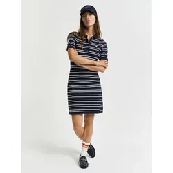 Gant Polokleid STRIPE SHIELD SS PIQUE POLO DRESS in Blau - Kleider, aus 100% Baumwolle im Piqué-Stil, ideal für einen lässigen Look mit Polokragen und slim fit Passform, perfekt für warme Tage.
