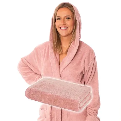 Lavea Mexico Saunaset: Bademantel & Saunahandtuch - Hochwertiges Saunaset mit einem saugfähigen Frottee-Bademantel und einem großen Saunatuch (80 x 200 cm). Ideal für Wellness, Fitness und entspannte Abende zu Hause. Pflegeleicht und aus 100% Baumwolle mit geprüfter Qualität.