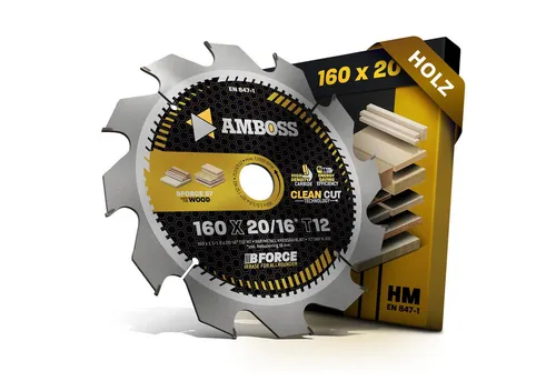 Amboss Werkzeuge Kreissägeblatt HM Kreissägeblatt - 160 x 1.8/1.2 x 20 Z12 WZ