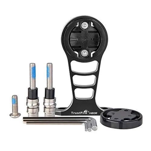 TrustFire HE06 Fahrrad Halterung GPS Fahrradcomputer Road Bike Radfahren Halter für Sport Kamera Go Pro Garmin Edge, Bryton, Sony HDR AS50/AS200V - Schwarz