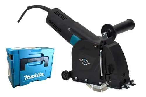 MAKITA TRONGAARD Mauernutfräse & Winkelschleifer Set 125mm - Akkuschrauber Set mit 1400 W Leistung, inklusive Anschlussstecker und Zubehör im praktischen Koffer – ideal für präzise Wandarbeiten.
