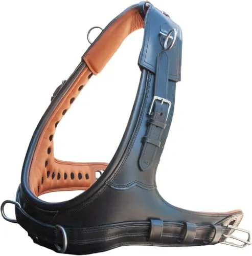 Brama West Französisches Kummet „Exclusiv“ für Einspänner | Marathon-Kumt | in Allen Größen (Schwarz/Braun, Pony)