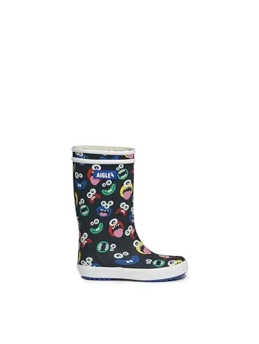 Aigle Lolly Pop Play2 Gummistiefel, Multicolor Monsters, 32 EU - Farbenfrohe Gummistiefel für Kinder, ideal für Regen und Pfützen, mit lustigem Monsterdesign für viel Spaß im Freien.
