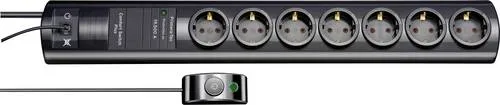Brennenstuhl Primera-Tec Comfort Switch Plus - 7-Fach Steckdosenleiste mit Überspannungsschutz, 2m Kabel und schaltbare Steckdosen für optimalen Geräteschutz