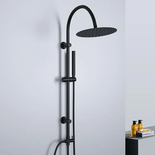 JOHO Whirlpool Duschsäule Edelstahl U-Form mit Kopfbrause von Görbach