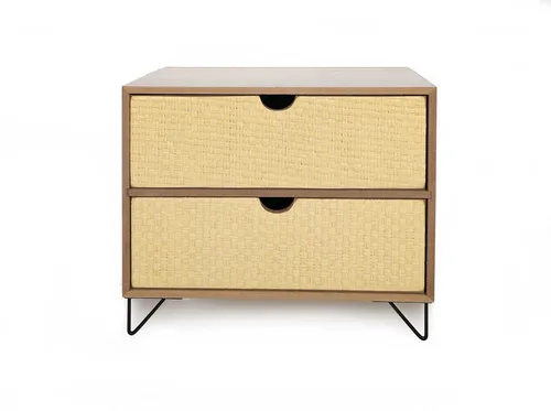 Bubble-Store Mini-Kommode mit 2 Schubladen in beige von Bubble Store