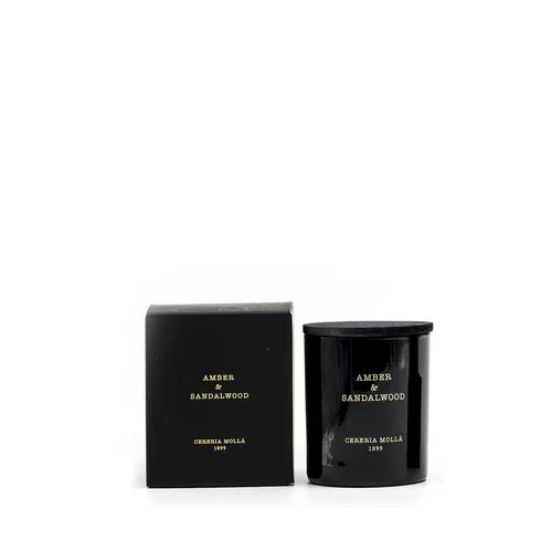 Cereria Molla Mollá 1899 Duftkerze im Glas Amber & Sandalwood - Elegante Duftkerze mit 55-60 Stunden Brenndauer, ideal für jeden Raum. Verleiht eine entspannende Atmosphäre mit dem warmen Duft von Amber & Sandelholz.