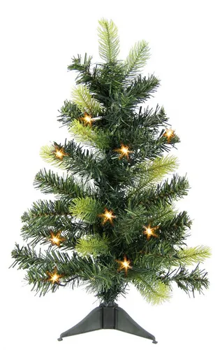 I.GE.A. Künstlicher Weihnachtsbaum LED-Tannenbaum, Mini Christbaum Weichnadel Kunsttanne Dekobaum Weihnachtsdeko Tanne