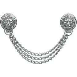 FHB® Löwenkopf-Hammerkette SAMUEL, silber 88900 , 1 Stück von FHB