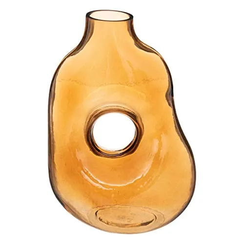 Atmosphera Vase Donut aus Glas in orange von Atmosphera