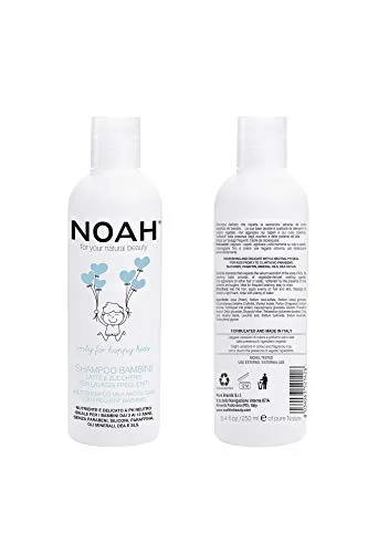 Noah Kids Shampoo mit Milch und Zucker für häufiges Waschen, 250 ml
